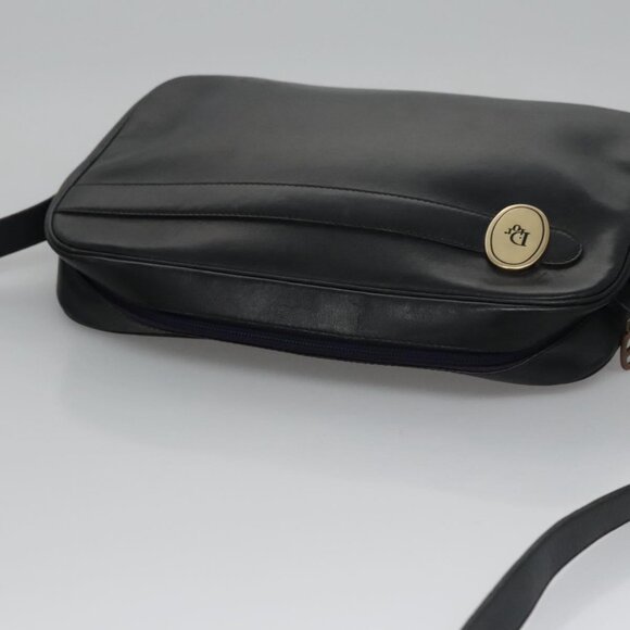 Christian Dior Shoulder Bag Leather Black Gold Auth bs21873 - Picture 6 of 14